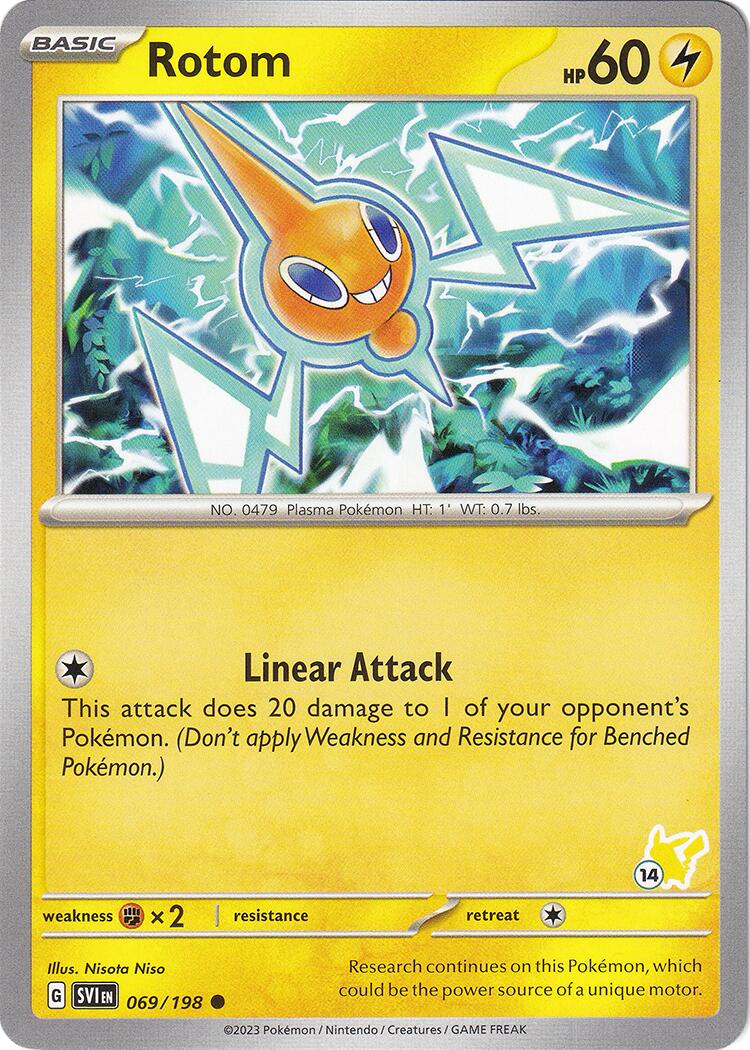 Rotom (069/198) (Pikachu Stamp #14) [Battle Academy 2024] | Silver Goblin