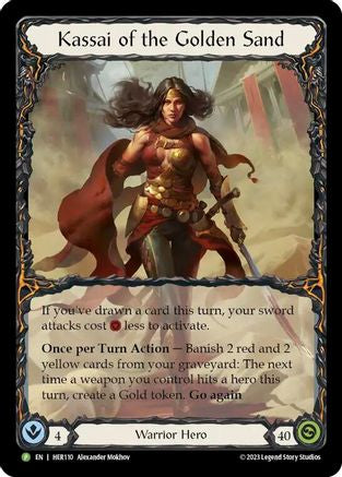 Kassai of the Golden Sand - HER110 Rainbow Foil (HER110) - Flesh and Blood: Promo Cards | Silver Goblin