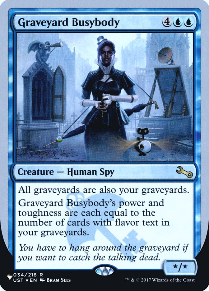 Graveyard Busybody (Unfinity Foil Edition) [The List] | Silver Goblin