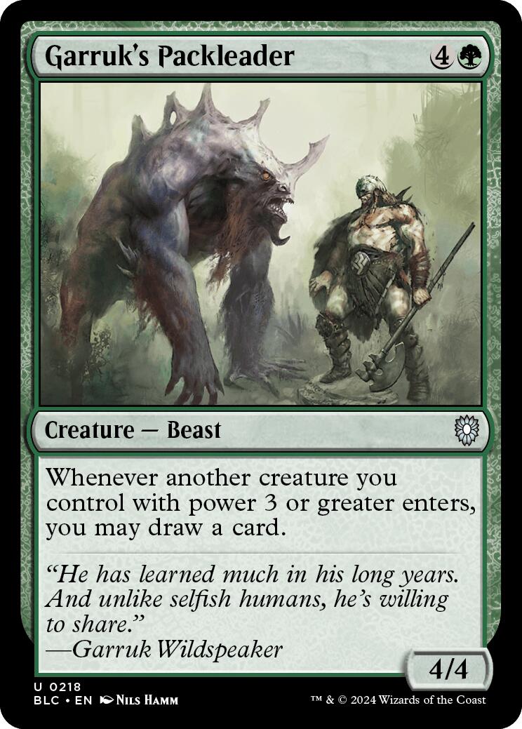 Garruk's Packleader [Bloomburrow Commander] | Silver Goblin