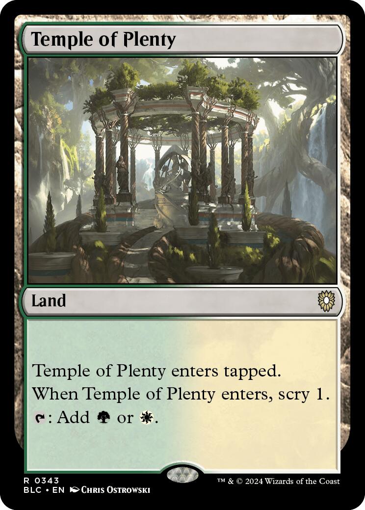 Temple of Plenty [Bloomburrow Commander] | Silver Goblin