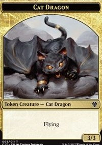 Cat Dragon // Dragon (006) Double-Sided Token [Commander 2017 Tokens] | Silver Goblin