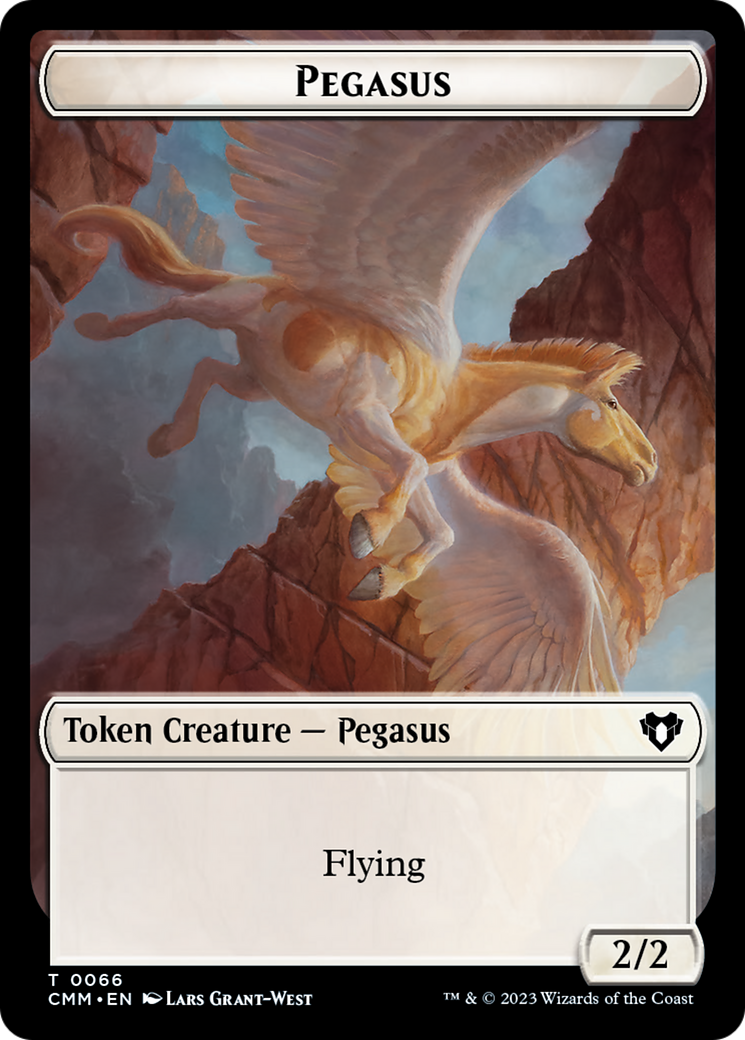 Copy (54) // Pegasus Double-Sided Token [Commander Masters Tokens] | Silver Goblin