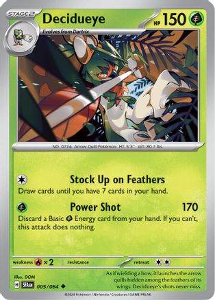 Decidueye (005/064) [Scarlet & Violet: Shrouded Fable] | Silver Goblin