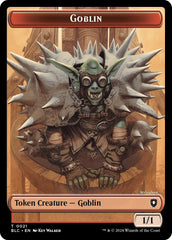 Goblin // Thopter Double-Sided Token [Bloomburrow Commander Tokens] | Silver Goblin