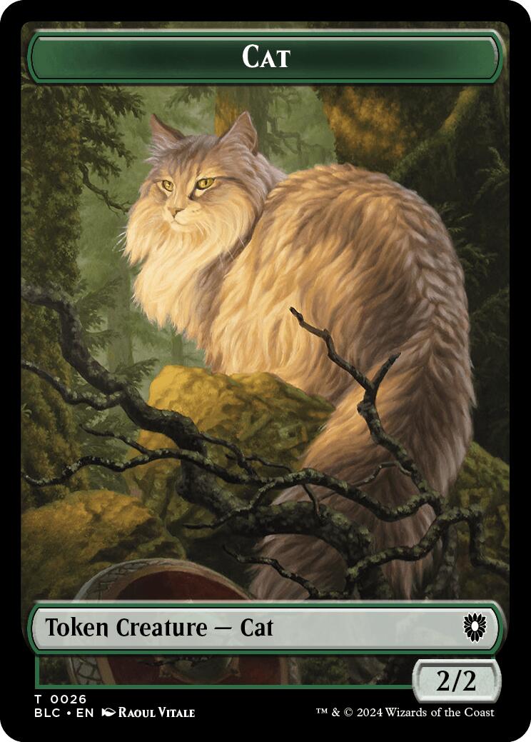 Cat // Beast (025) Double-Sided Token [Bloomburrow Commander Tokens] | Silver Goblin