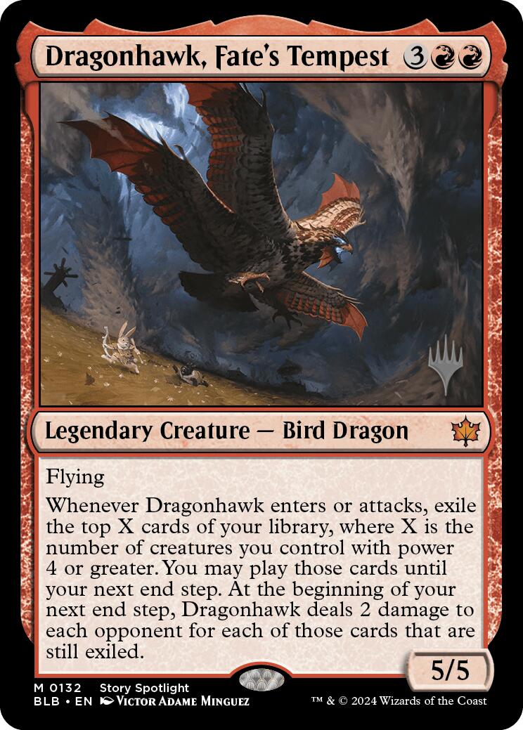 Dragonhawk, Fate's Tempest (Promo Pack) [Bloomburrow Promos] | Silver Goblin