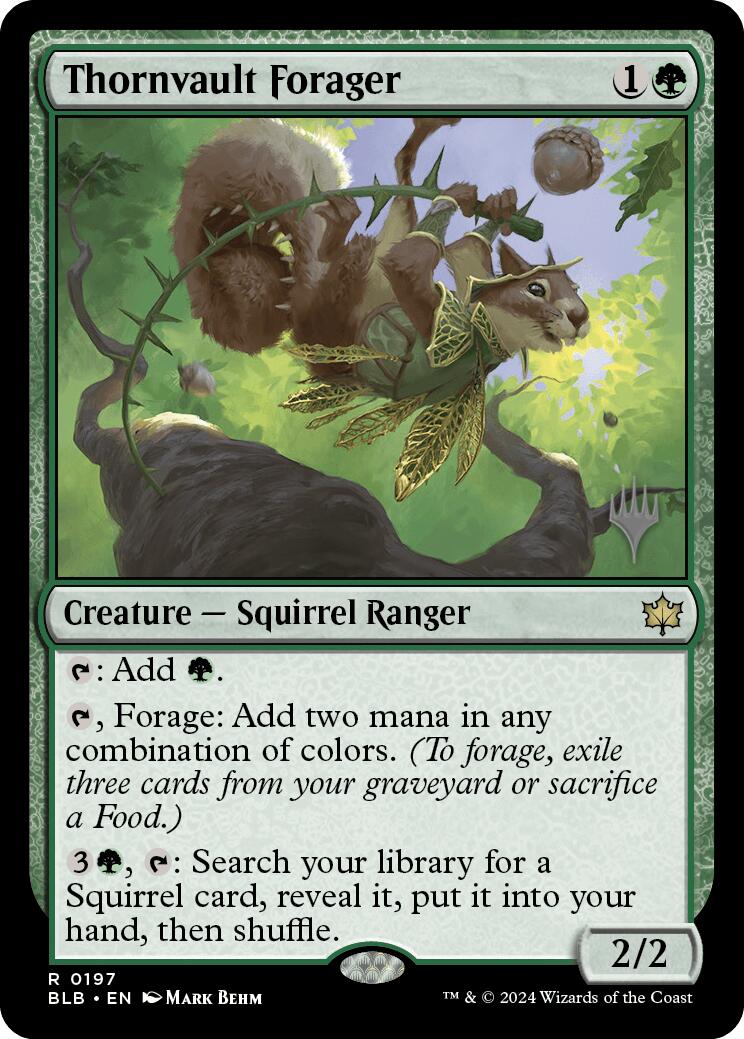 Thornvault Forager (Promo Pack) [Bloomburrow Promos] | Silver Goblin