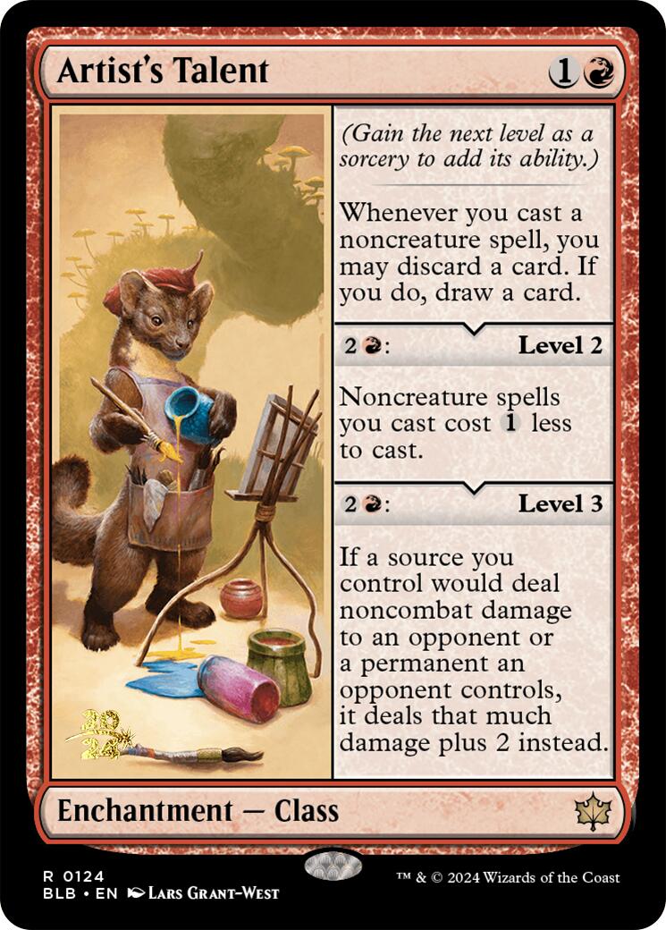 Artist's Talent [Bloomburrow Prerelease Promos] | Silver Goblin