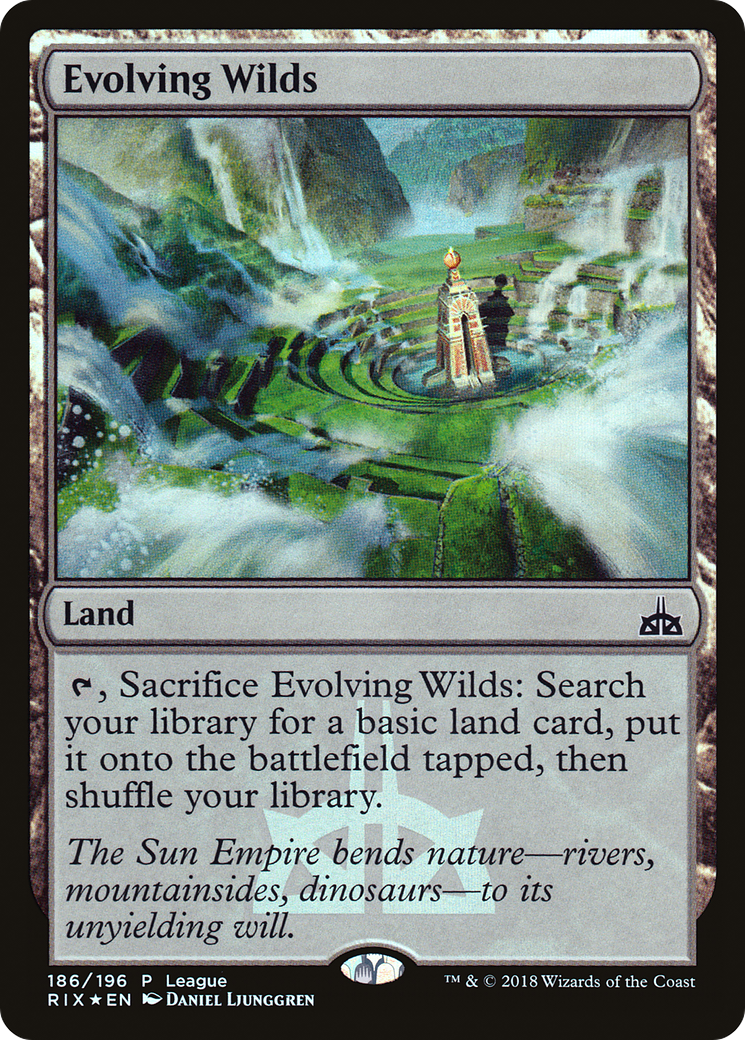 Evolving Wilds (League) [Rivals of Ixalan Promos] | Silver Goblin