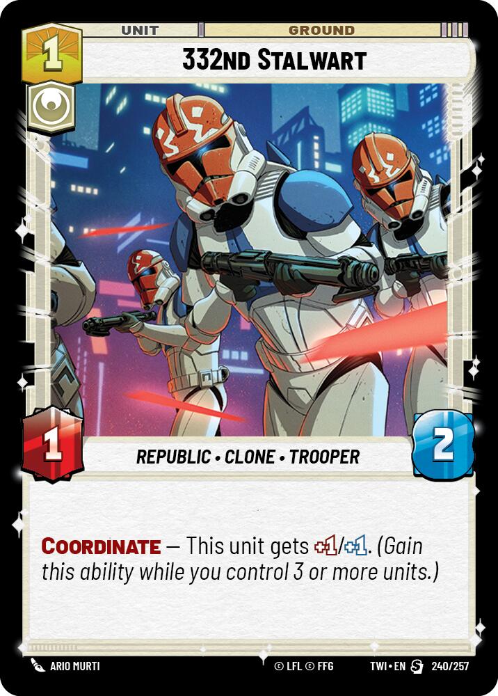 332nd Stalwart (240/257) [Twilight of the Republic] | Silver Goblin