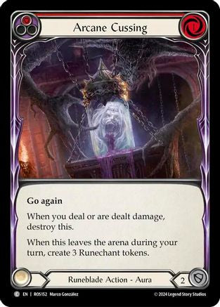 Arcane Cussing (Red) (ROS152) Rainbow Foil - Rosetta