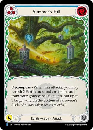 Summer's Fall (Blue) (ROS041) Rainbow Foil - Rosetta
