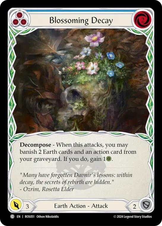 Blossoming Decay (Blue) [ROS051] (Rosetta)  Rainbow Foil | Silver Goblin