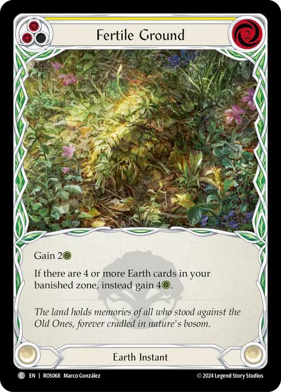 Fertile Ground (Yellow) [ROS068] (Rosetta)  Rainbow Foil | Silver Goblin