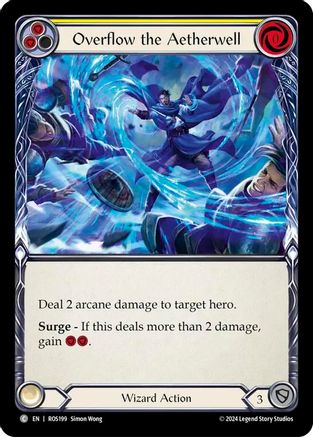 Overflow the Aetherwell (Yellow) (ROS199) Rainbow Foil - Rosetta