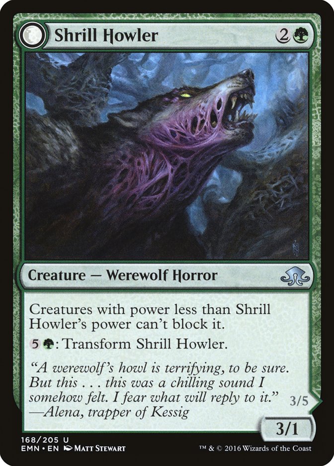 Shrill Howler // Howling Chorus [Eldritch Moon] Foil