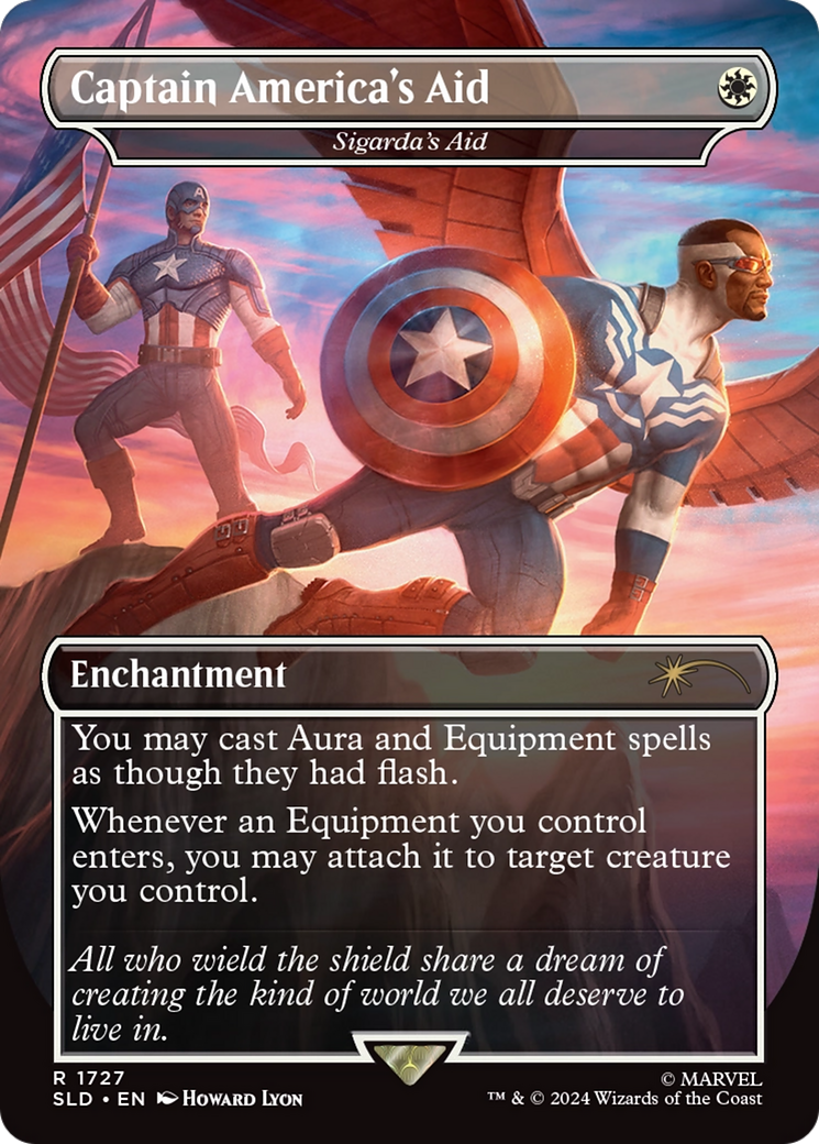 Captain America's Aid - Sigarda's Aid (Rainbow Foil) [Secret Lair Drop Series] | Silver Goblin