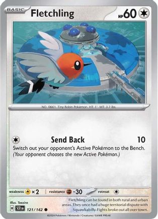 Fletchling (121/142) [Scarlet & Violet: Stellar Crown] Reverse Holofoil