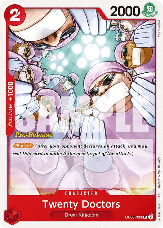 Twenty Doctors  (OP08-003) - Two Legends Pre-Release Cards