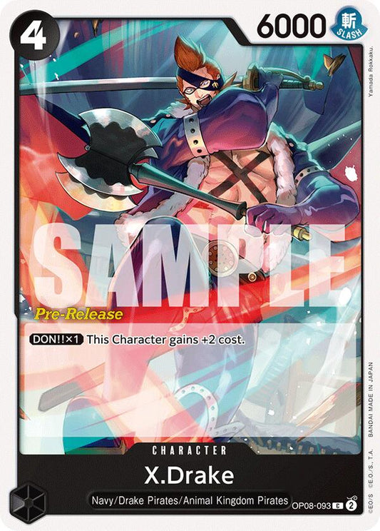 X.Drake  (OP08-093) - Two Legends Pre-Release Cards