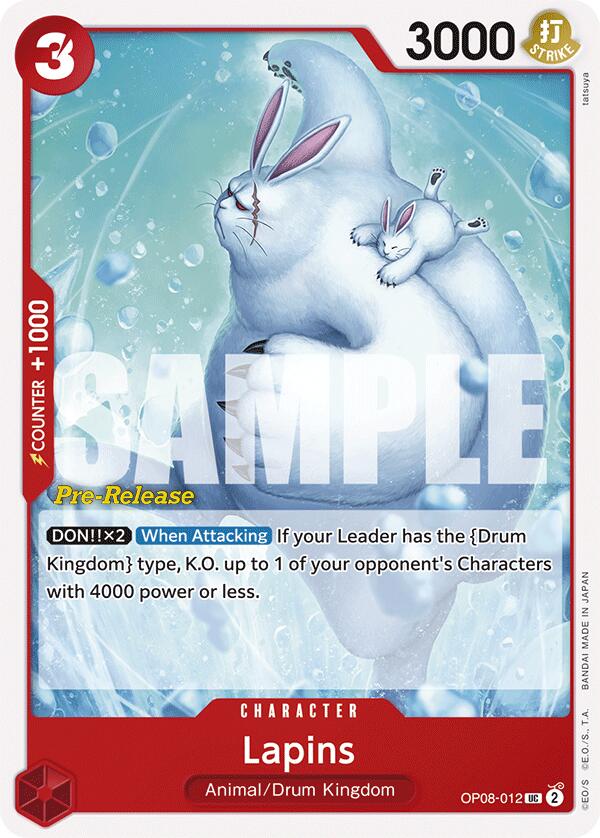 Lapins  (OP08-012) - Two Legends Pre-Release Cards