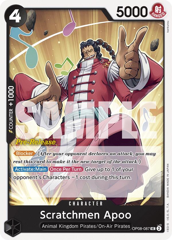 Scratchmen Apoo  (OP08-087) - Two Legends Pre-Release Cards