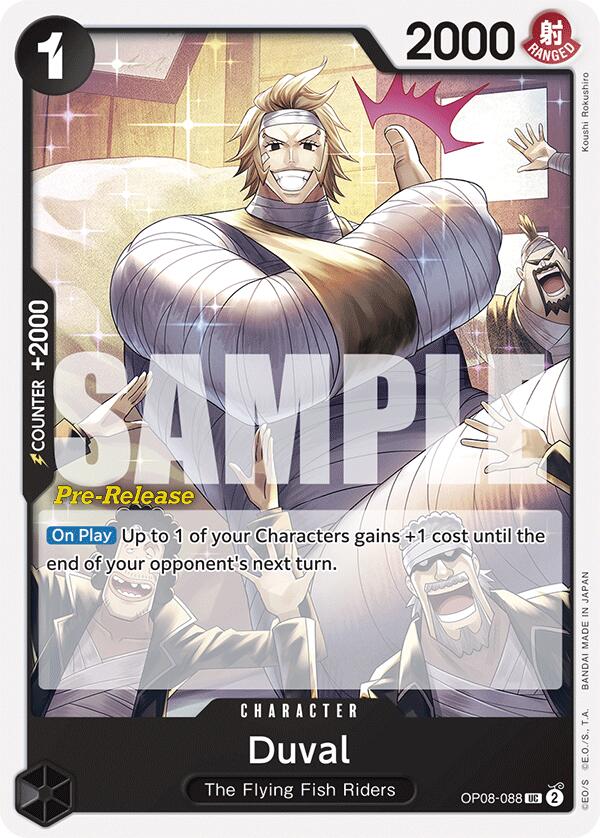 Duval  (OP08-088) - Two Legends Pre-Release Cards