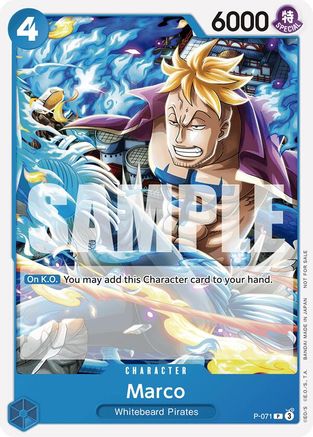 Marco (Two Legends Pre-Release)  (P-071) - One Piece Promotion Cards