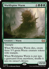 Worldspine Wurm [Duskmourn: House of Horror Commander] | Silver Goblin