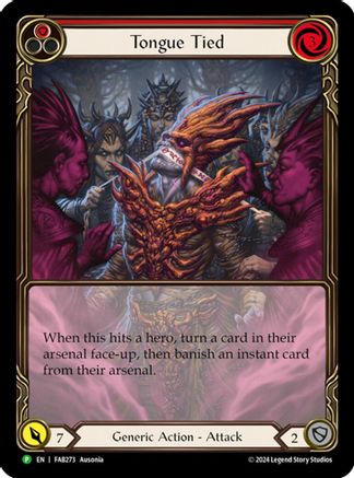 Tongue Tied (Extended Art) - FAB273 Rainbow Foil (FAB273) - Flesh and Blood: Promo Cards | Silver Goblin