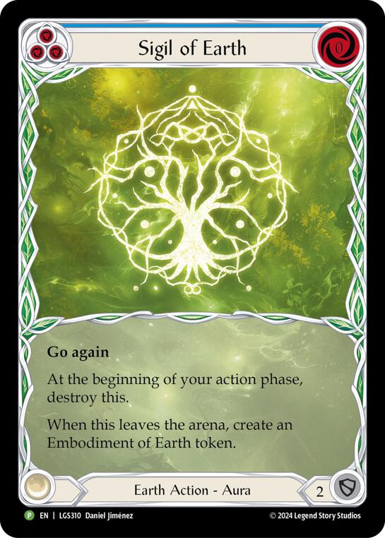 Sigil of Earth (Extended Art) [LGS310] (Promo)  Rainbow Foil | Silver Goblin