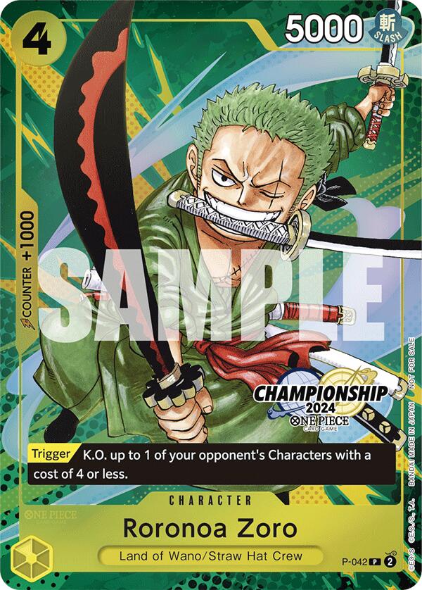 Roronoa Zoro (CS 2024 Event Pack Finalist) [One Piece Promotion Cards] | Silver Goblin