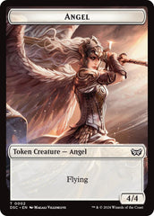 Angel // Glimmer Double-Sided Token [Duskmourn: House of Horror Commander Tokens] | Silver Goblin