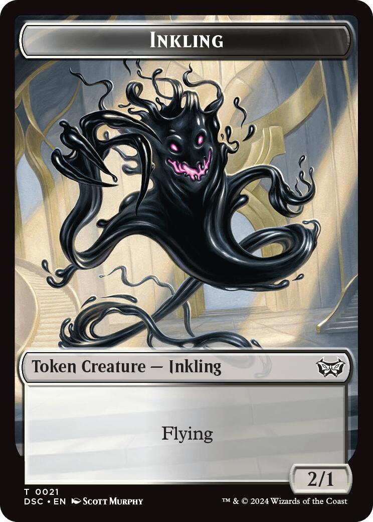 Inkling // Scarecrow Double-Sided Token [Duskmourn: House of Horror Commander Tokens] | Silver Goblin