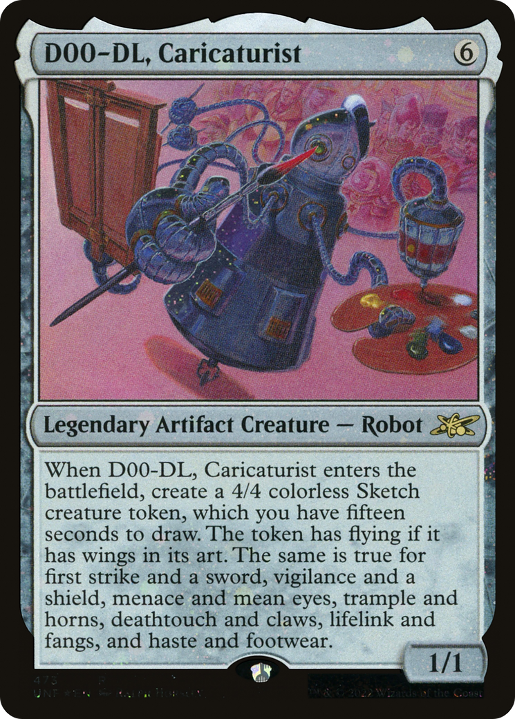 D00-DL, Caricaturist (Galaxy Foil) [Unfinity] | Silver Goblin