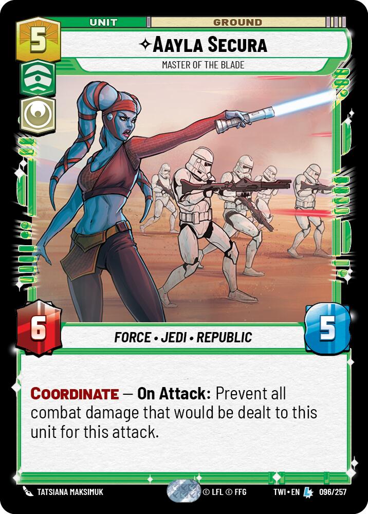 Aayla Secura - Master of the Blade (096/257) [Twilight of the Republic] | Silver Goblin