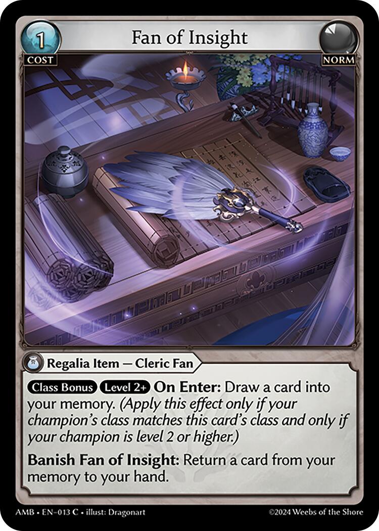 Fan of Insight (013) [Mortal Ambition] Foil