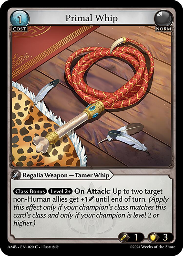 Primal Whip (020) [Mortal Ambition] Foil