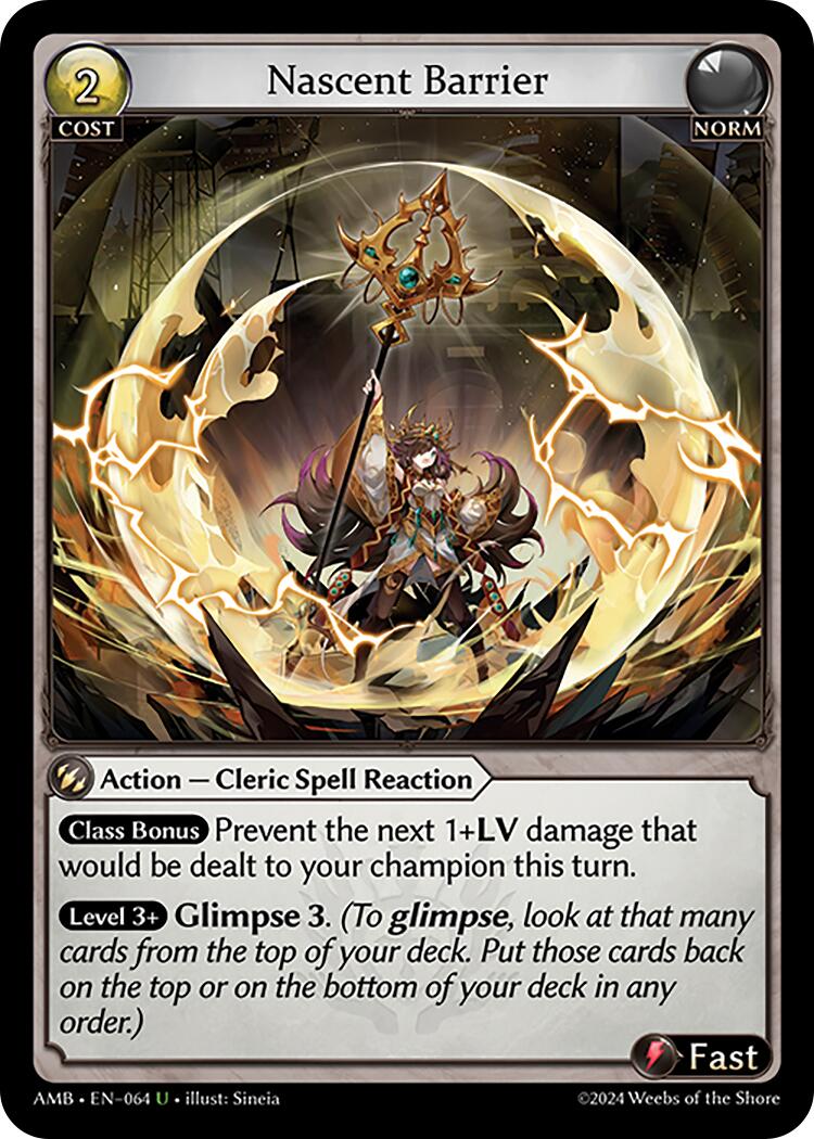 Nascent Barrier (064) [Mortal Ambition] Foil