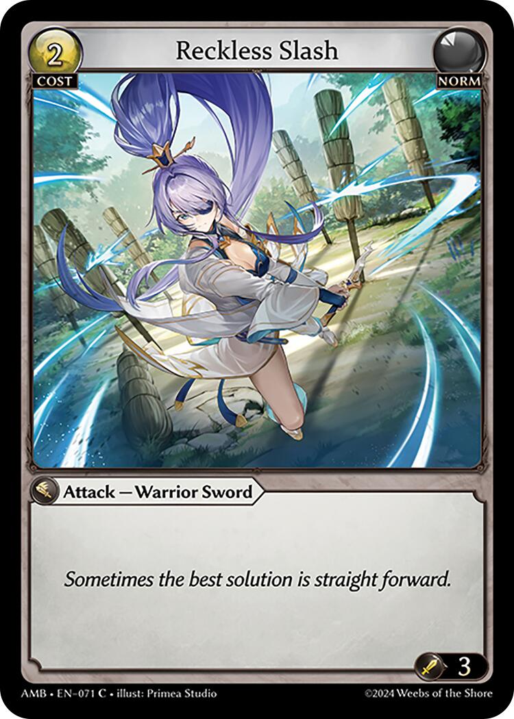 Reckless Slash (071) [Mortal Ambition] Foil