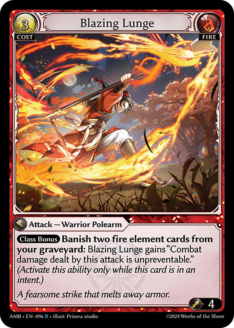 Blazing Lunge (096) [Mortal Ambition] Foil