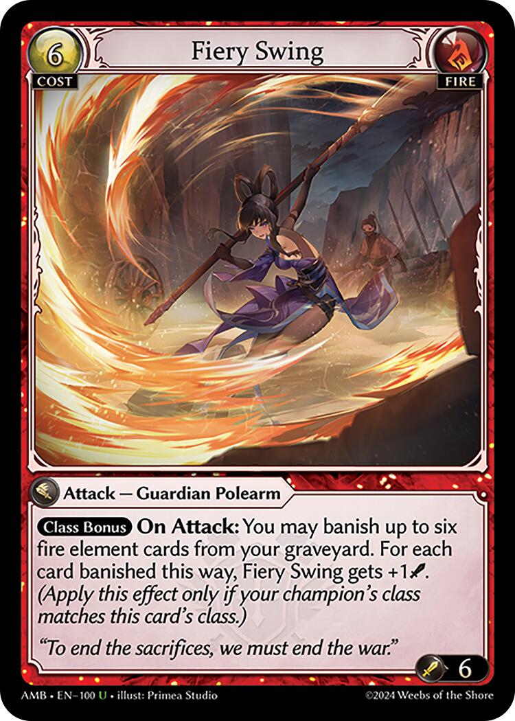 Fiery Swing (100) [Mortal Ambition] Foil