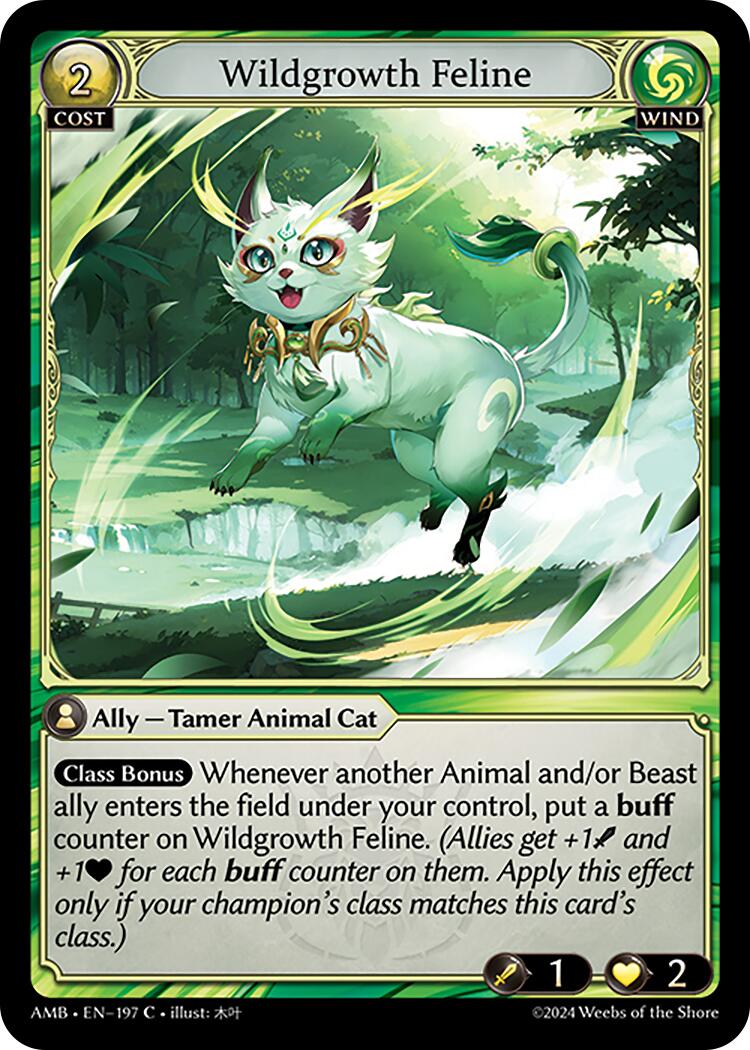 Wildgrowth Feline (197) [Mortal Ambition] Foil