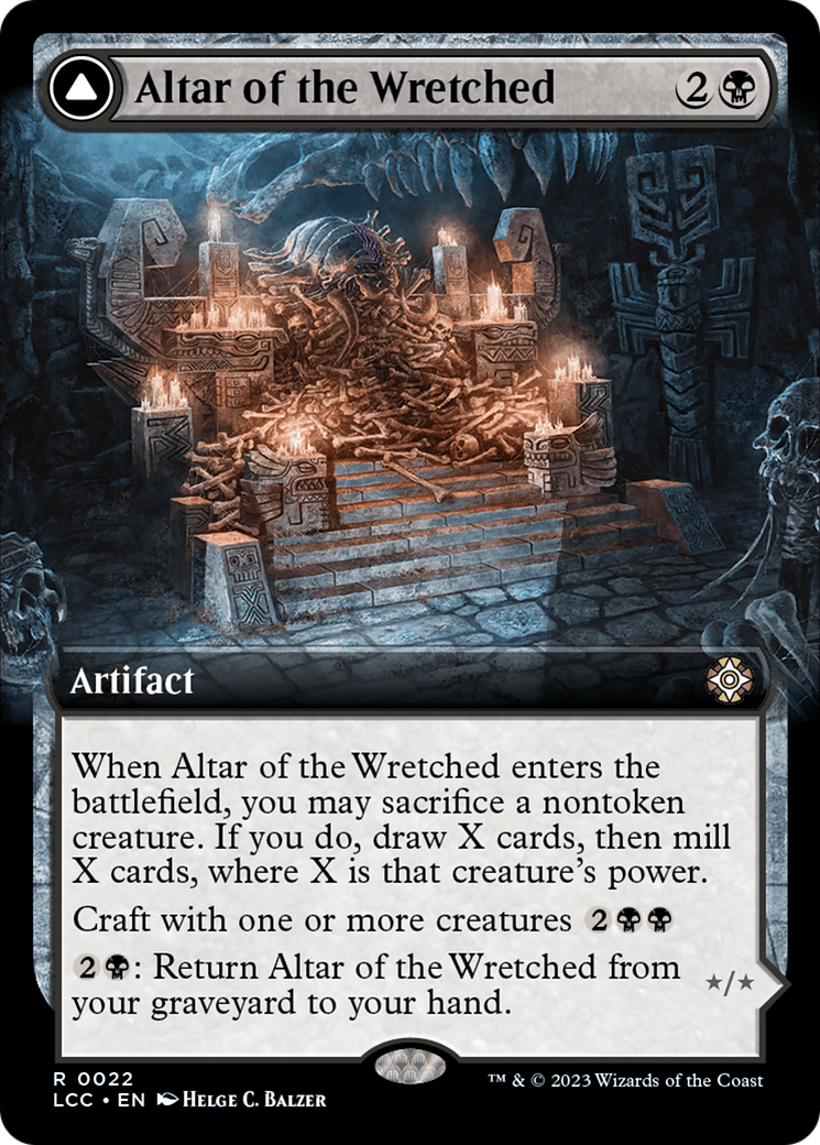 Altar of the Wretched // Wretched Bonemass (Extended Art) [The Lost Caverns of Ixalan Commander] Foil