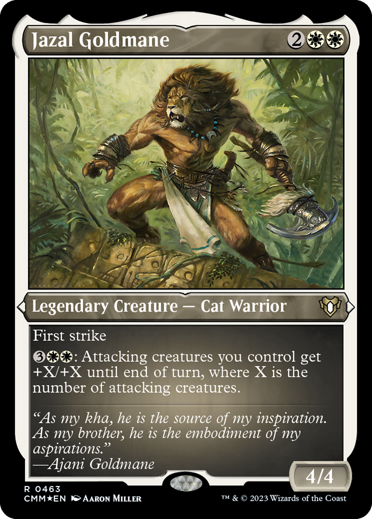 Jazal Goldmane (Foil Etched) [Commander Masters] | Silver Goblin