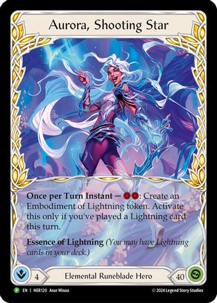 Aurora, Shooting Star - HER120 Rainbow Foil (HER120) - Flesh and Blood: Promo Cards | Silver Goblin