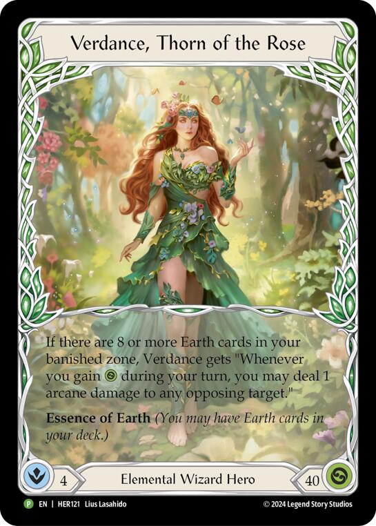 Verdance, Thorn of the Rose [HER121] (Promo)  Rainbow Foil | Silver Goblin