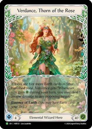 Verdance, Thorn of the Rose - HER121 Rainbow Foil (HER121) - Flesh and Blood: Promo Cards | Silver Goblin