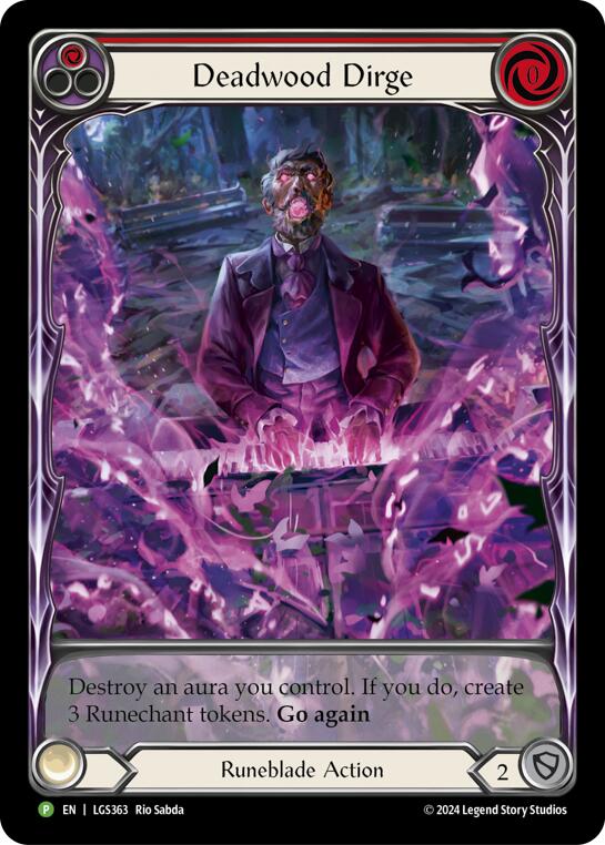 Deadwood Dirge (Red) (Extended Art) [LGS363] (Promo)  Rainbow Foil | Silver Goblin